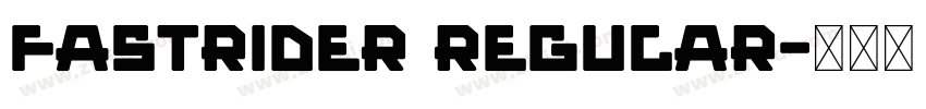 FastRider Regular字体转换